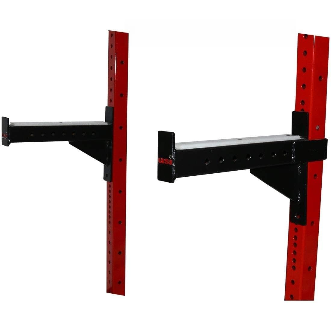 Efit Squat Stand Weight Lifting Gym Workout Strength Training Barbell Rod Stand || Plastic Heavy Gauge Metal Construction J-Cups Pair || Safety Spotter ARMS